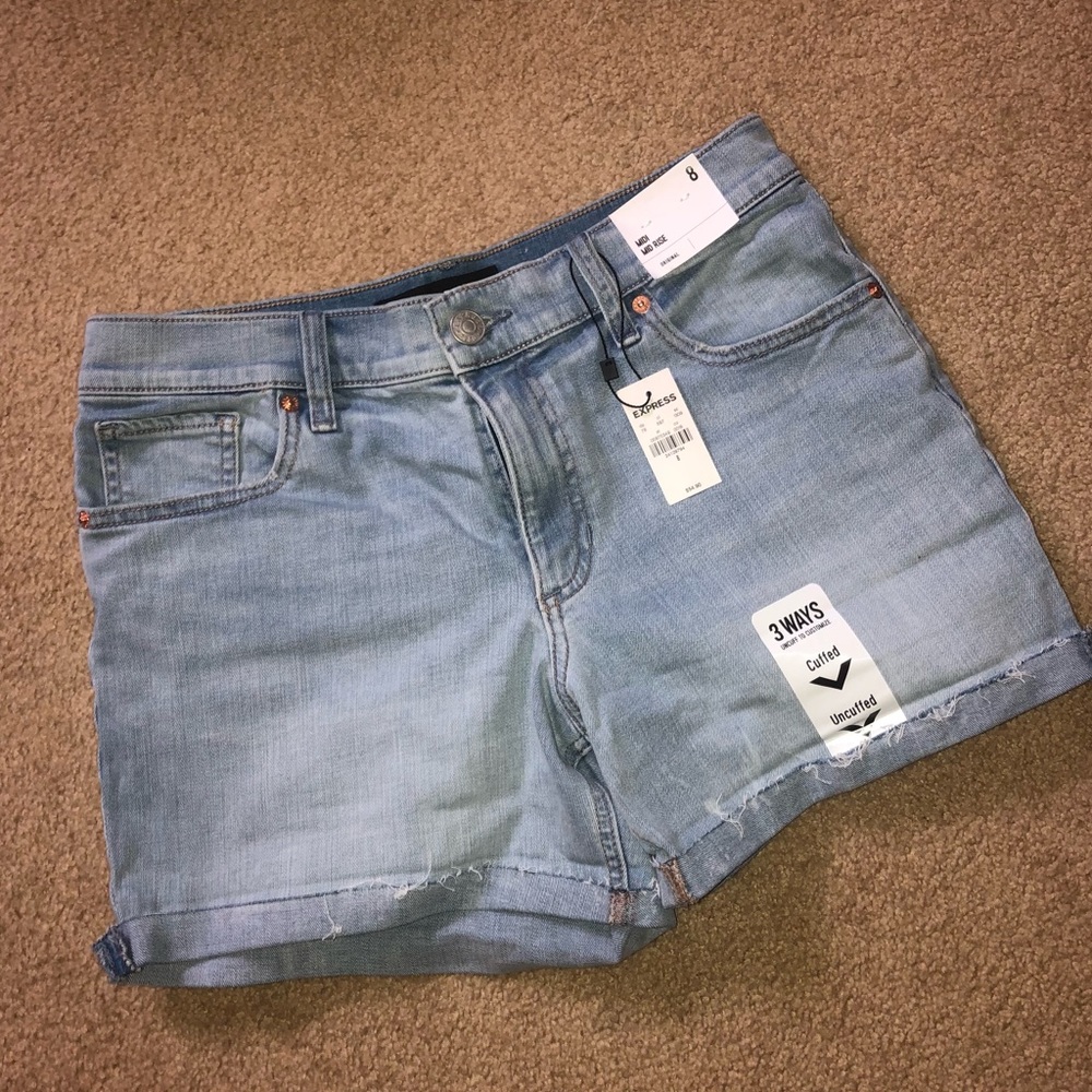 NWT Express Midi Cropped Shorts